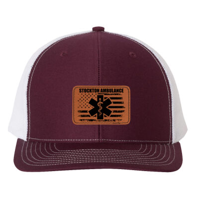 Stockton Ambulance Leather Patch - Snapback Trucker Cap Thumbnail